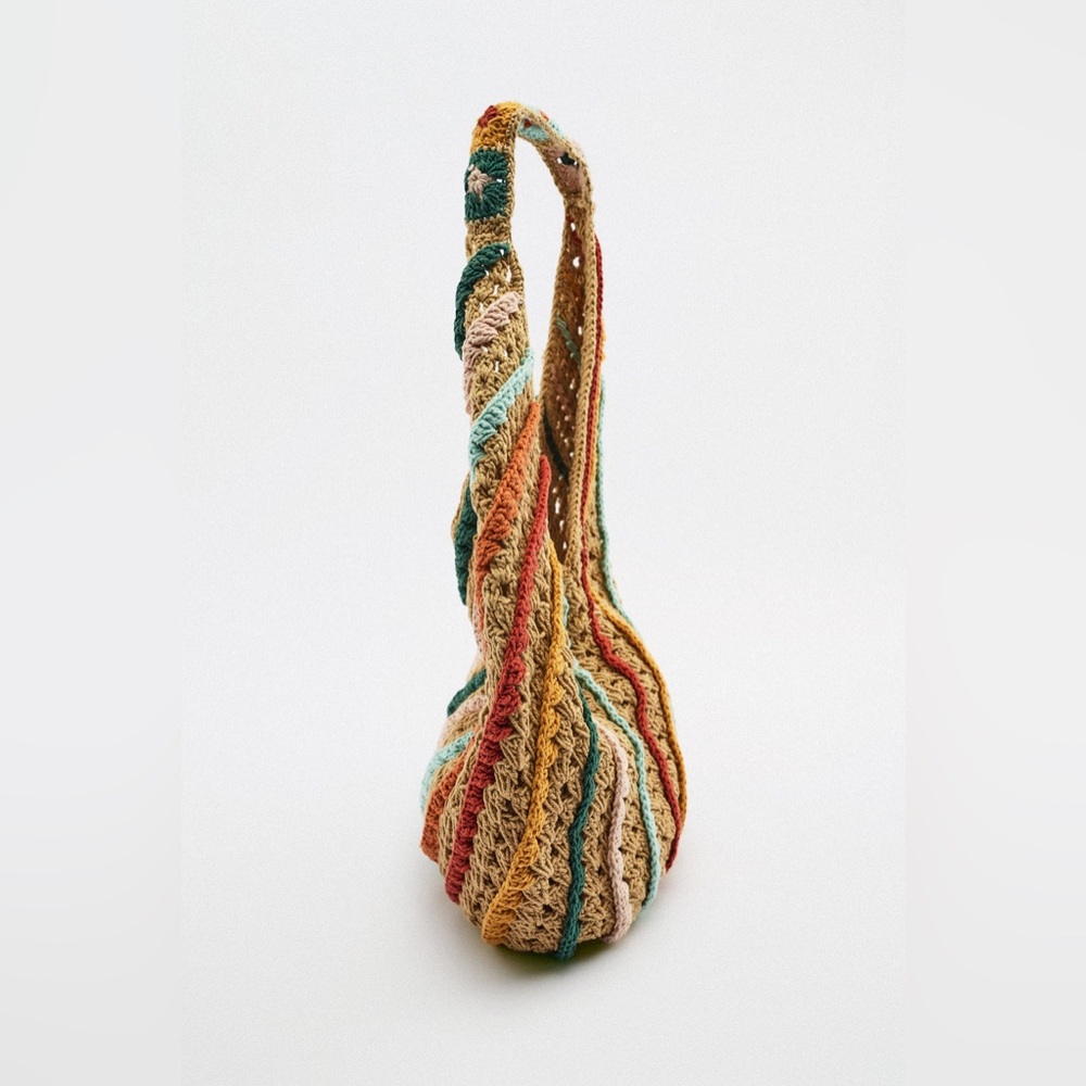 Zara Crochet Maxi Bucket Bag - Picture 3 of 6